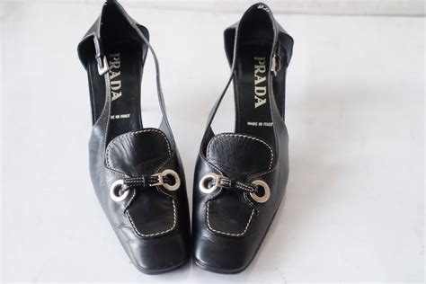 prada heels on ebay|prada kitten heel boots.